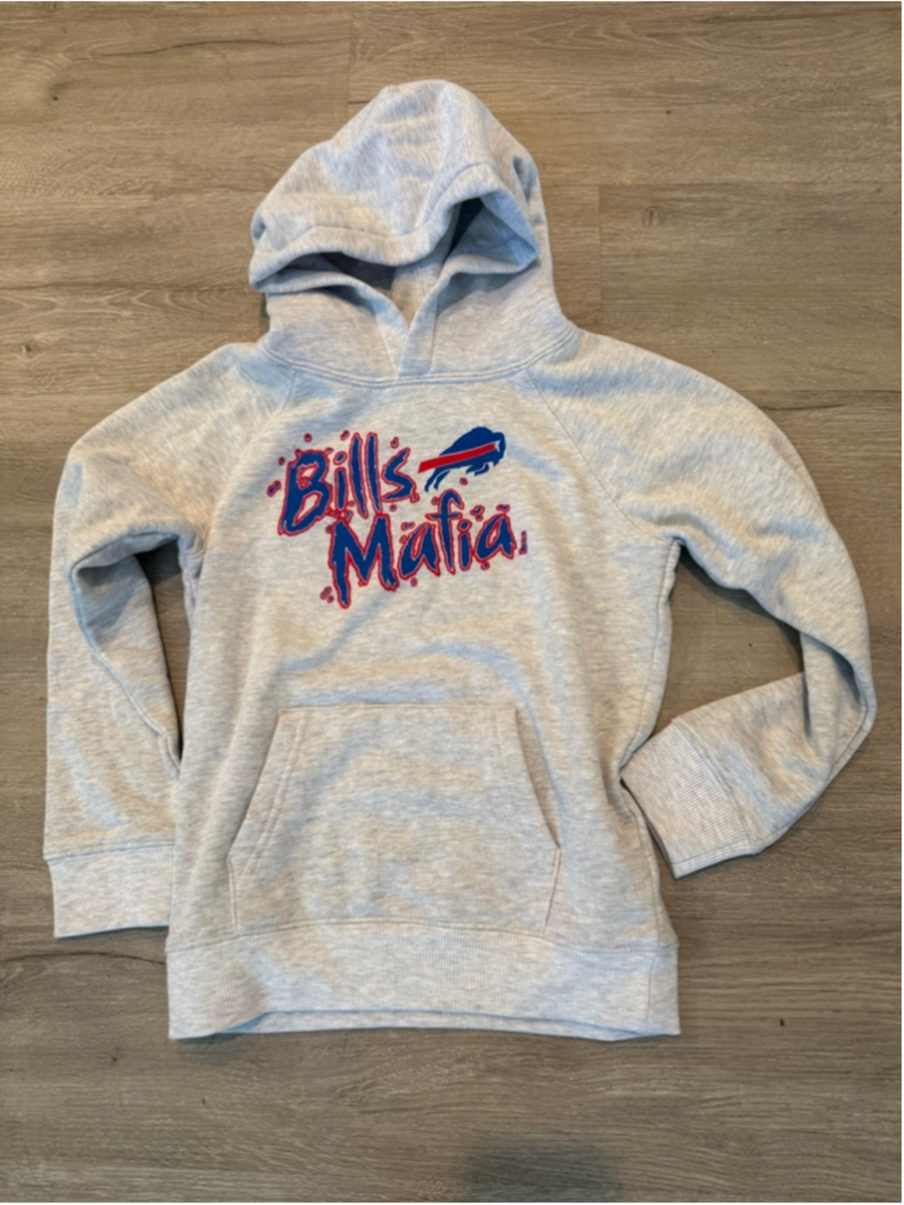 Boys Homage Bills Mafia Hoodie Size 8 Gray Blue